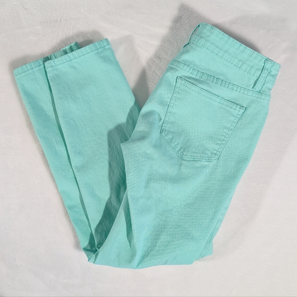 ❤️ Crown & Ivy petite mint green teal blue skinny jegging size 2